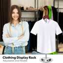 T Shirt Display stand for Vendors, Adjustable Dress Form Mannequin Torso, Portable Hanging wooden Clothes Rack, Flexible Hanger for Clothing Tshirt Jacket Coat Retail, Height 18.5-31.5 Inch (2 Pcs)