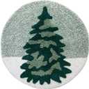 SKL Home Christmas Winter Pines 100% Cotton Rug, Plush & Absorbent, Slip-Resistant, Green