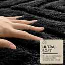 DEXDE Black Bathroom Rugs 24x36 Boho Bath Mat Non Slip Geometric Luxury Soft Washable Bath Rugs Carpet for Bathroom Shower Kitchen Entryway Modern Home Decor Accessories