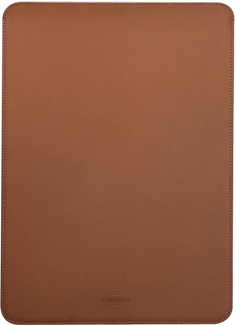 Comfyable Laptop Sleeve 13 Inch Precisely Compatible with MacBook Air M4 2025-2018 & MacBook Pro M2 2022 M1 2020-2016, Faux Leather Cover Case, Brown