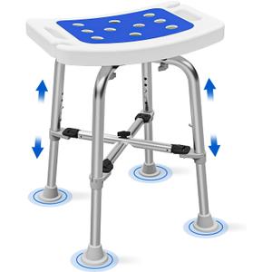 Shower Chair for Seniors Elderly Handicap Disabled Bariatric Adults Or Women Bench Seat for Inside Shower Stall and Bathroom Bath Tub Seats Heavy Duty 500 Lbs Adjustable Small Stool Chairs