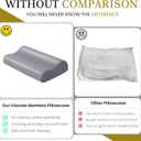 Contour Pillowcase- Rayon Derived from Bamboo Cooling Contour Cervical Neck Pillow Case Cover- Breathable Silky Soft Pillowcase for Hot Sleepers,24 x14 x5/3.7 Inches 1 Piece Dark Grey