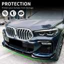 G06 Front Lip Compatible with BMW (2019-2023) X6 G06 M-Sport Model ABS Gloss Black Bumper Spoiler Air Splitter