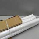 YNL Tension Shower Curtain Rod 34 to 120 In(2.83-10Ft), Long Tension Curtain Rod with 2Pcs Holders, No Drilling for Large Window, Bathroom, Patio, White