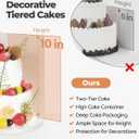 Kootek Cake Box with Board Drum, 10x10x10 Inches Tall Bakery Box with Window, Disposable Cake Container with Lid for Cake, Treat Cookie Dessert, Pastry, Birthday Party, Weddings