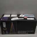 Fairyrain 12Ft Outdoor Lighting Christmas Tree Lights Cone Tall Star Topped Artificial Christmas Trees Arbol de Navidad Outside Decor for Xmas New Year Holiday Multicolor/WarmWhite