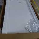 DreamLine SlimLine Single Threshold Shower Base in White | DLT-1136480, 36 inch D x 48 inch W