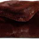 Cozy Earth Cuddle Blanket - Faux Fur Ultra-Soft Luxury Throw Blanket - Thick & Cozy Oversized Design for Lounging or Sharing - Machine Washable - Throw 60" x 50" Burgundy