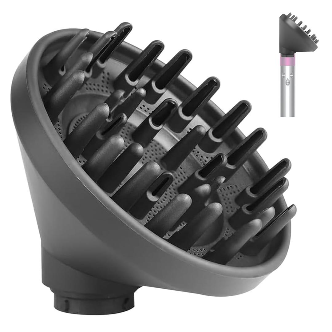 Upgraded Diffuser Nozzle for Dyson Curling Iron Converting for Dyson Airwrap Styler to Hair Dryer Diffuser Attachment, for Airwrap Attachment Nozzle, 973365-01, Grey