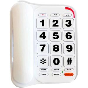 Elderly Phones for Seniors, HePesTer P-46 Amplified Corded Phone for Hearing Impaired Extra Large Button Phone with Loud Speakerphone for Elderly Home Landline Phones Visually Impaired Telephone
