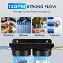 2 x H&G lifestyles Garden Hose Filter for Filling Pool Hot Tub,Iron Filter for Well Water,Reduce Calcium Magnesium,Water Filter and Softener System,Standard 3/4" GHT Brass Adapters, Up to 70,000 Gallons