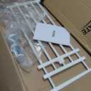 Malier Dog Gate with a Small Door, Extra Wide All Metal Short Dog Gate Pet Gate for Stairs, 10'' Tall Pressure Mount Easy Step Over Puppy Gate Low Gate for Doorways