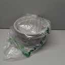 Large Flower Pots 4-Pack, Grey Plastic Planters with Drainage Hole & Tray, Indoor Outdoor Modern Plant Pots for House Plants, Garden, Patio, Office Home Decor