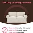 Ektorp Loveseat Sofa Cover Replacment Slipcover Designed for IKEA Ektorp Two Seater Sofa Slipcover,Couch Cover Not Include The Sofa Body, Cool White