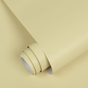 Abyssaly Light Yellow Wallpaper Solid Color Peel and Stick Wallpaper for Cabinet Self Adhesive and Removable Vinyl Wall Paper for Furniture, Bedroom, Kitchen, Drawer, Shelf Liner 15.7 in X 196 in