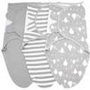 Swaddles for Newborns 3-Pack Infant Swaddles 3-6 Months Adjustable Swaddle Sleep Sack Soft Organic Cotton Baby Wrap for Safe & Cozy Sleep (White Grey)