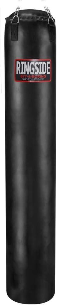 Ringside 100-Pound Muay Thai Heavy Bag, Sturdy Powerhide Punching Bag for Boxing, MMA, Muay Thai, and Kickboxing Training and Workout, Includes Chain and Swivel, Black, 72" H x 13" Dia.