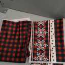 Artoid Mode Red Buffalo Plaid Snowflake Winter Kitchen Towels Dish Towels, 18x26 Inch Farmhouse Holiday Decoration Cleaning Set of 2