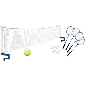 Poolmaster 72786 Above-Ground Pool Water Volleyball and Badminton Pool Game with Bracket Mounts White 16-Feet