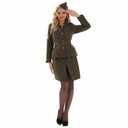 fun shack Army Costume Women - Military Soldier Halloween Outfit - WW2 Inspired Women's Costume for Parties L 