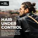 Tough Headwear Thin Elastic Headbands for Men - Sports Hair Head Band for Women & Men - Non Slip Mens Workout Headband - Running or Soccer Headband - 6-Pack (Black)