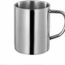 300ml/10oz Stainless Steel Double Wall Insulated Coffee Mug with Handle, Unbreakable, Perfect for Home, Travel, and Camping