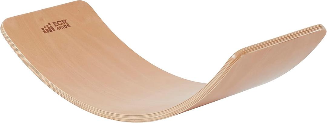 ECR4Kids Balance Board, Montessori Toy, Natural, 35.25 Inches L X 8.5 Inches W X 12 Inches H