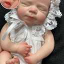Abenduot 13inch Pascale Baby Full Body Platinum Silicone Baby Dolls Lifelike Painted Reborn Silicone Girl Dolls Kids Toys