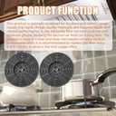 2PCS Carbon Charcoal Filters Fit for Winflo 30 In. Convertible Under Cabinet Ductless Stainless Steel Glass Island Range Hood Replace for WRHF004S2