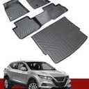 Floor Mats & Cargo Liner Compatible with 2021-2026 Nissan Rogue (Not fit for Sport Model), All-Weather TPE Custom Heavy Duty Floor Mats for Nissan Rogue Accessories