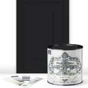 ALL-IN-ONE Paint by Heirloom Traditions, Iron Gate (Black), Quart - Durable cabinet and furniture paint. Built in primer and top coat, no sanding needed. Includes our 30 featured color card.
