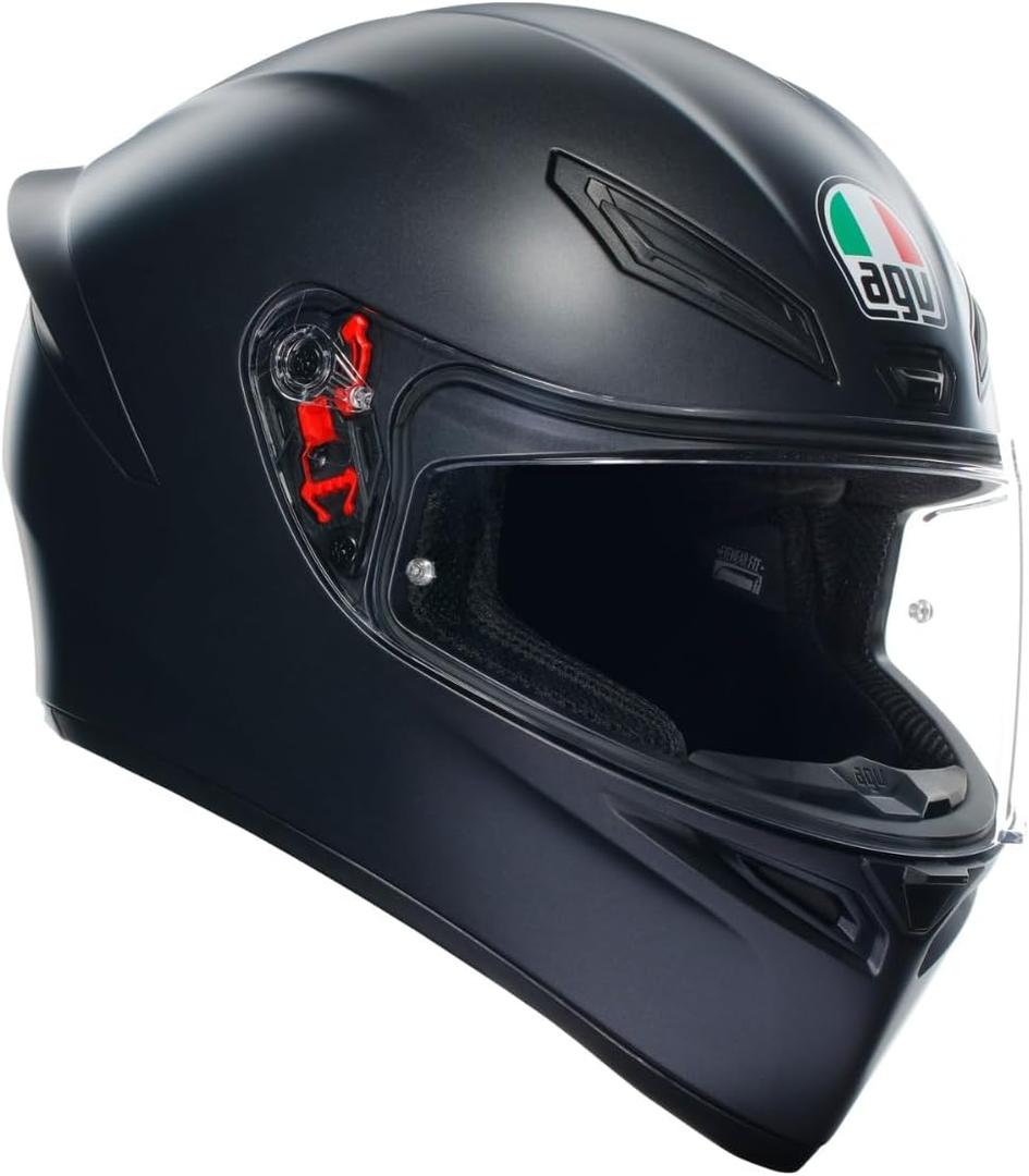 AGV K1 S Solid Gloss Full Face Motorcycle Racing Helmet, Matte Black, Medium
