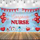 KatchOn, Red and Blue Congrats Nurse Banner - XtraLarge 72x44 Inch | Grad Banner, 2026 Graduation Decorations | Nurses week decorations | Class of 2026 Decorations | Nurse graduation party decorations
