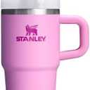 Stanley Quencher H2.0 Tumbler with Handle and Straw 20 oz | Flowstate 3-Position Lid | Cup Holder Compatible for Travel | Insulated Stainless Steel Cup | BPA-Free | Peony