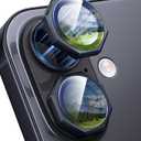 2 x Xfilm for iPhone 17 Camera Lens Protector Nut, Individual Metal with 9H Hardness, Scratch-Proof Camera Screen Protector, Stylish Accessories, Case Friendly (Black)