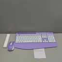 Wireless Keyboard and Mouse Combo- VEILZOR 2.4G Rechargeable Keyboard with Phone Holder, Ergonomic Wrist Rest, 9 RGB Backlit Effects, Silent Keyboard Mouse Set for Windows, Laptop, PC (Purple)