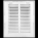 HVAC Premium 8" X 6" Steel Return Air Filter Grille for 1" Filter - Removable Face/Door - HVAC Duct Cover - Flat Stamped Face - White [Outer Dimensions: 10 5/8"w X 8 5/8"h]