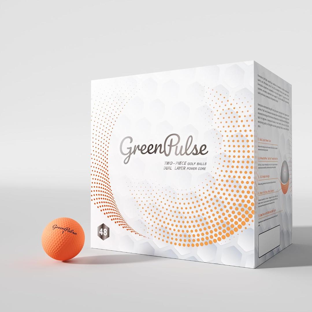 GREENPULSE Drive+ Distance Golf Balls 2-Piece, Soft Feel with Low Spin Design for Maximum Distance