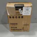 Charmount 24 oz Clear Plastic Cups with Lids and Straws, 100 Sets Disposable To Go Cups for Cold Drinks, Iced Coffee, Coffee Bar Accessories, Smoothies