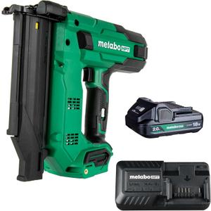 Metabo HPT 18V MultiVolt 18-Ga Compact Cordless Brad Nailer Kit, Includes 1-18V 2.0 Ah Battery, NT1850DG