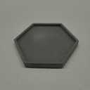 MyGift Modern Gray Concrete Hexagonal Decorative Display Bathroom Vanity Tray