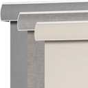 SEEYE Blackout Roller Shades for Windows, Cordless, Roller Blinds, Linen Fabric Window Blinds, Thermal Insulated Fabric UV Protection, Room Darkening Shades for Home,Office (Line Beige, 55" W x 72" H)