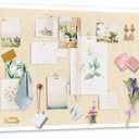 Miratino Large Bulletin Board, 36 /inchesx 24/inches White Cork Boards for Walls with Frame, Pin Display Board Vision Board for Home School Office Decor