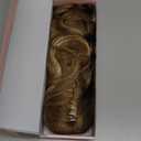 REECHO Ponytail Extension, 24" Claw Clip in Ponytail Extensions Long Curly Wavy Ponytail Hair Extension Jaw Clip on Pony Tails Hairpiece for Women - Medium Blonde with Blonde Highlights