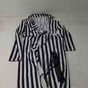 Black and White Striped Blazer and Pants for Women,Pinstripe Jacket Suit,Halloween Cosplay Parties 3XL