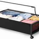 Under Bed Storage with Wheels，1 Pack Under Bed Storage Containers,Underbed Shoe Storage Bedroom