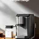 Automatic Espresso Machine, 20 Bar Espresso Maker with Touch Control, 15-Grind Settings Super Automatic Coffee Machine with Integrated Milk Frother, Auto Self-Cleaning 