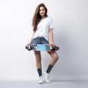 Hycome 6 Pairs Comfortable Casual Cotton Socks for Women, Girls and Students (Fit Women Girls Shoe Size 5-9) (Gray)