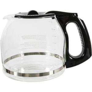 12-Cup Replacement Coffee Carafe Compatible with Mr. Coffee Coffee maker Pot, Replace Part# PLD12 PLD12-RB Series, Black Handle