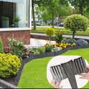 Garden Edging Border,33ft Plastic,Garden Edging for Landscaping,Flower Bed Edging Borders,Gray Imitation Stone Effect,Edging Border,Fence Border (33 FT, Grey, 1)